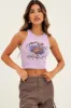Purple Tank Top Round Neck Digital Print sold by Ally Fashion