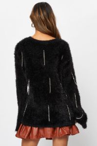 Black Oversized Fluffy Knit sold by Ally Fashion