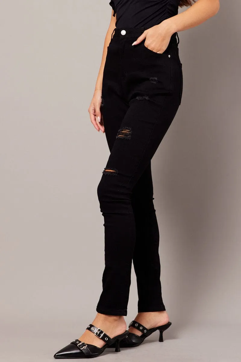 Black Skinny Jean High Rise sold by Ally Fashion product image thumbnail 4
