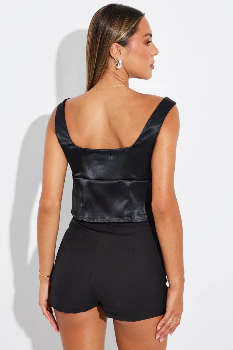 Black Cami Top Sleeveless sold by Ally Fashion product image thumbnail 5