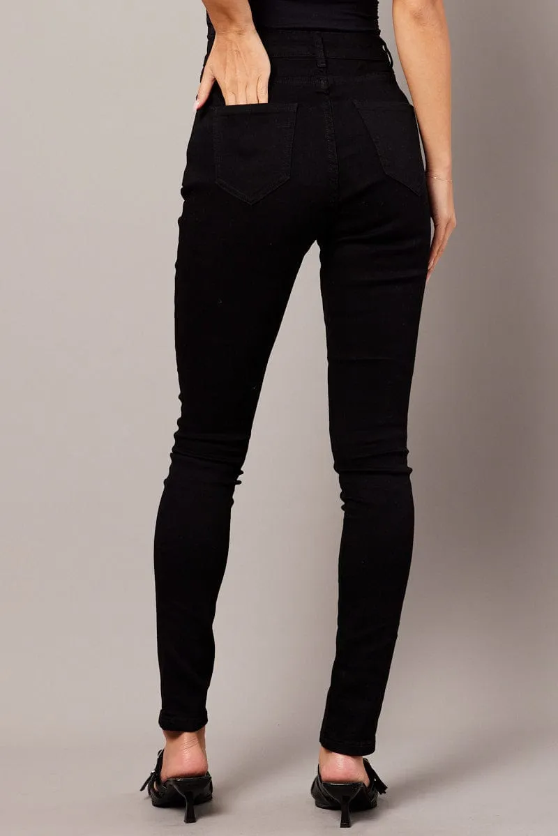 Black Skinny Jean High Rise sold by Ally Fashion product image thumbnail 5