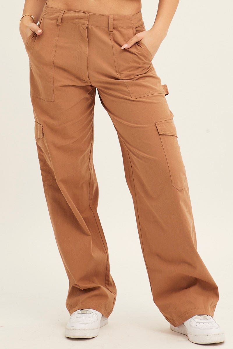 Beige Cargo Pant Mid Rise sold by Ally Fashion product image thumbnail 2