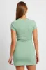 Green Mini Dress Short Sleeve Crew Neck sold by Ally Fashion