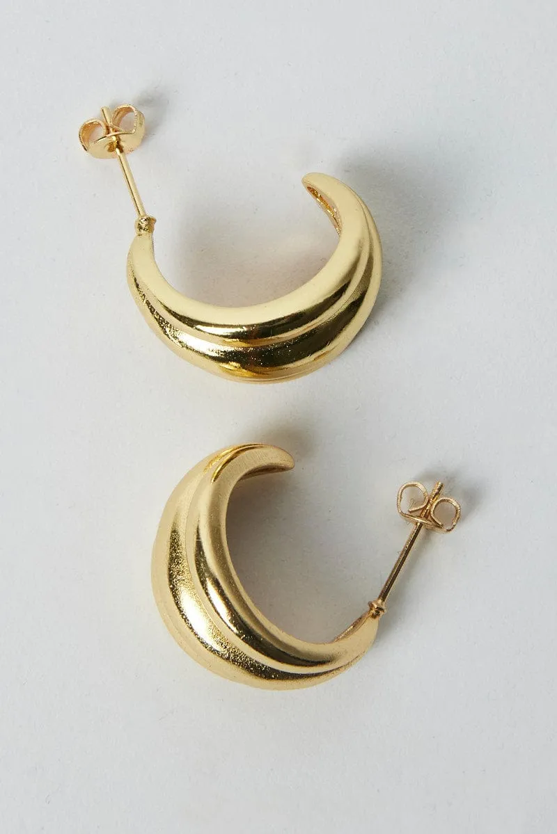 Gold Hoop Earrings sold by Ally Fashion product image thumbnail 2