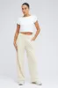 Beige Wide Leg Pants High Rise sold by Ally Fashion