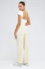 Beige Wide Leg Pants High Rise sold by Ally Fashion