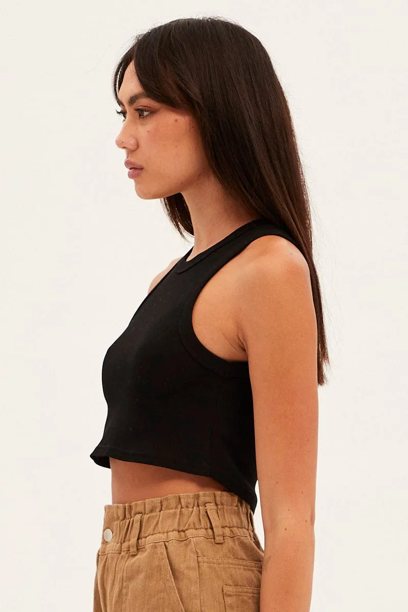 Black Tank Top Sleeveless Crew Neck sold by Ally Fashion product image thumbnail 4