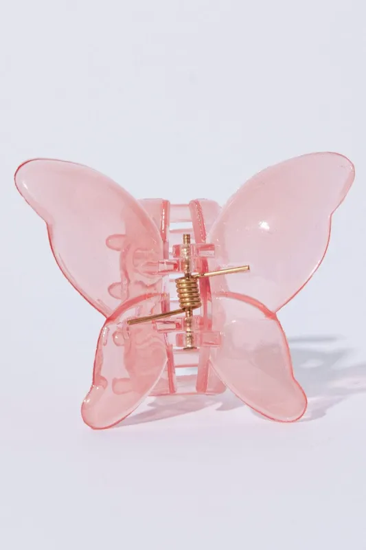 Pink Butterfly Claw Clip sold by Ally Fashion