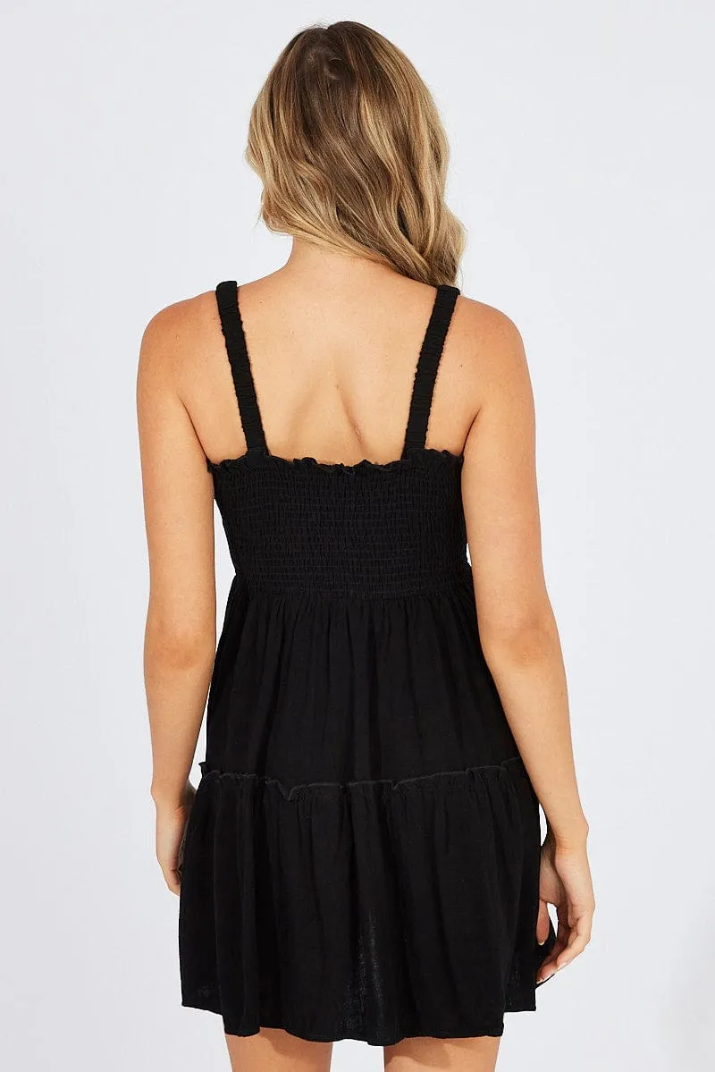 Black Fit And Flare Dress Sleeveless Mini sold by Ally Fashion product image thumbnail 5