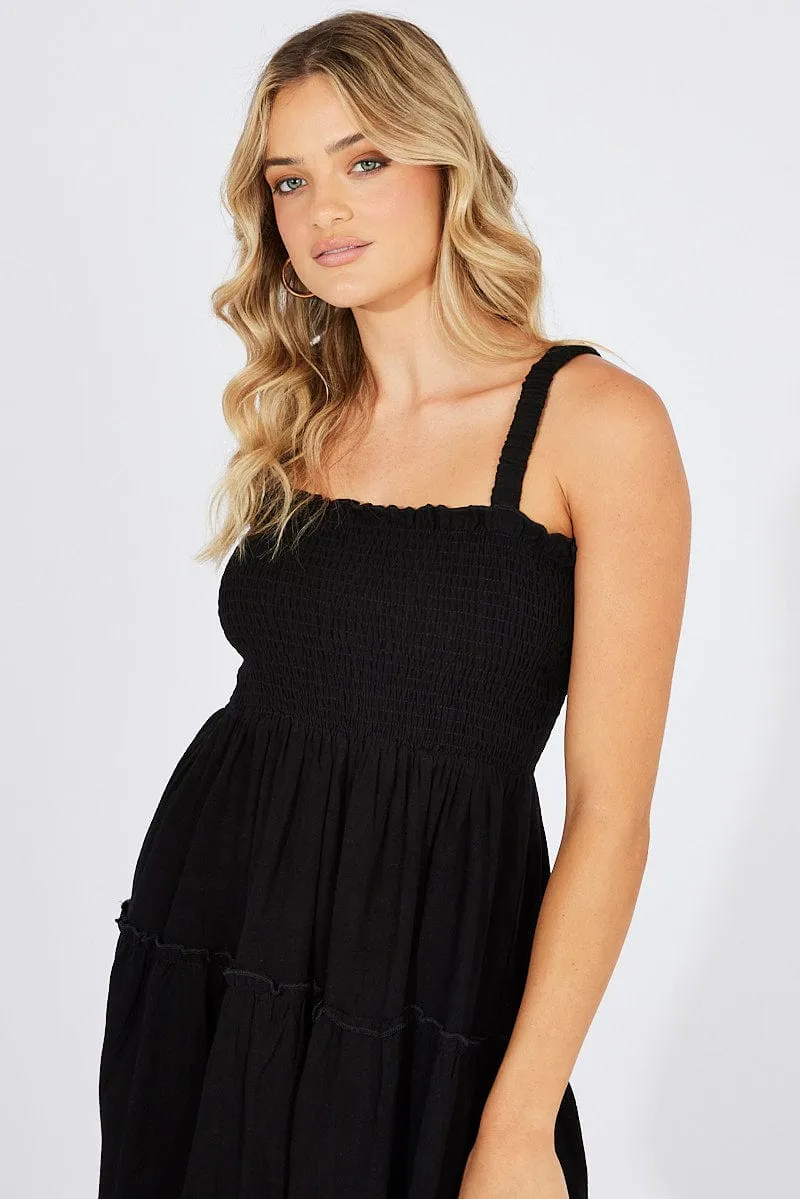 Black Fit And Flare Dress Sleeveless Mini sold by Ally Fashion product image thumbnail 3