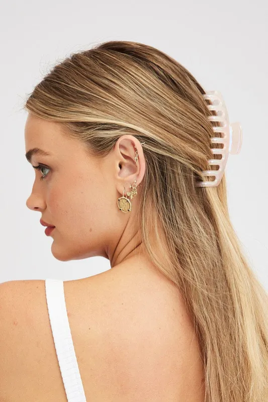 Pink Classic Hair Claw Clip sold by Ally Fashion