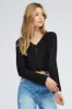 Black Crochet Knit Cardigan Long Sleeve sold by Ally Fashion