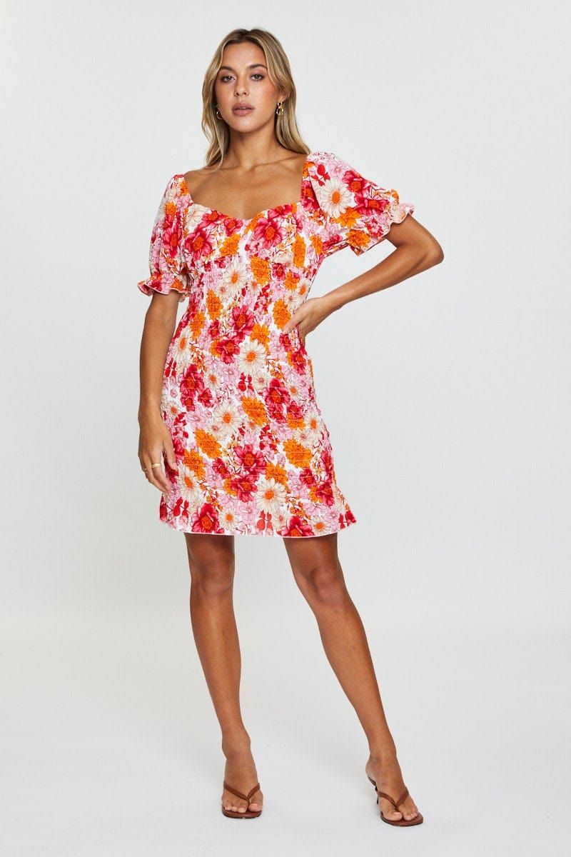 Print Mini Dress Short Sleeve sold by Ally Fashion product image thumbnail 2
