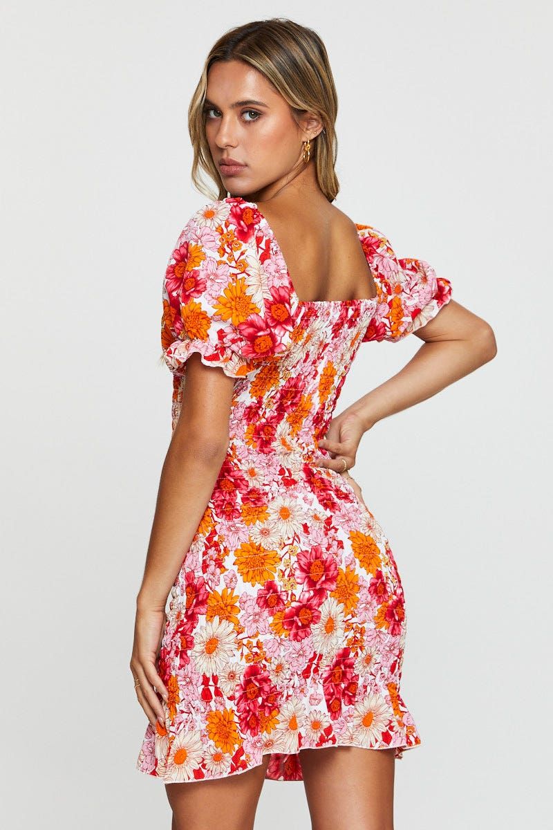 Print Mini Dress Short Sleeve sold by Ally Fashion product image thumbnail 5