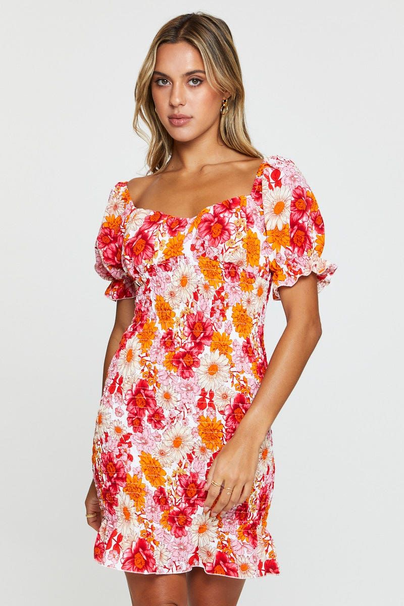 Print Mini Dress Short Sleeve sold by Ally Fashion product image thumbnail 3