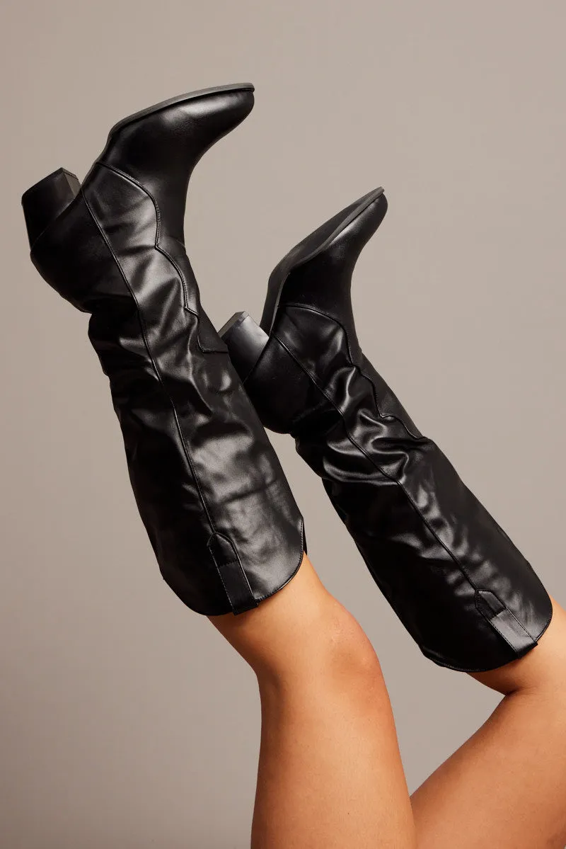 Black Cowboy Boots sold by Ally Fashion