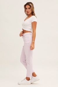 Purple High Rise Mom Denim Jean sold by Ally Fashion