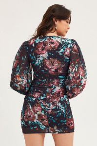 Print Mini Dress Long Sleeve Evening sold by Ally Fashion