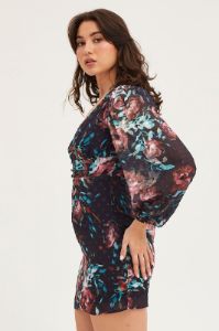 Print Mini Dress Long Sleeve Evening sold by Ally Fashion