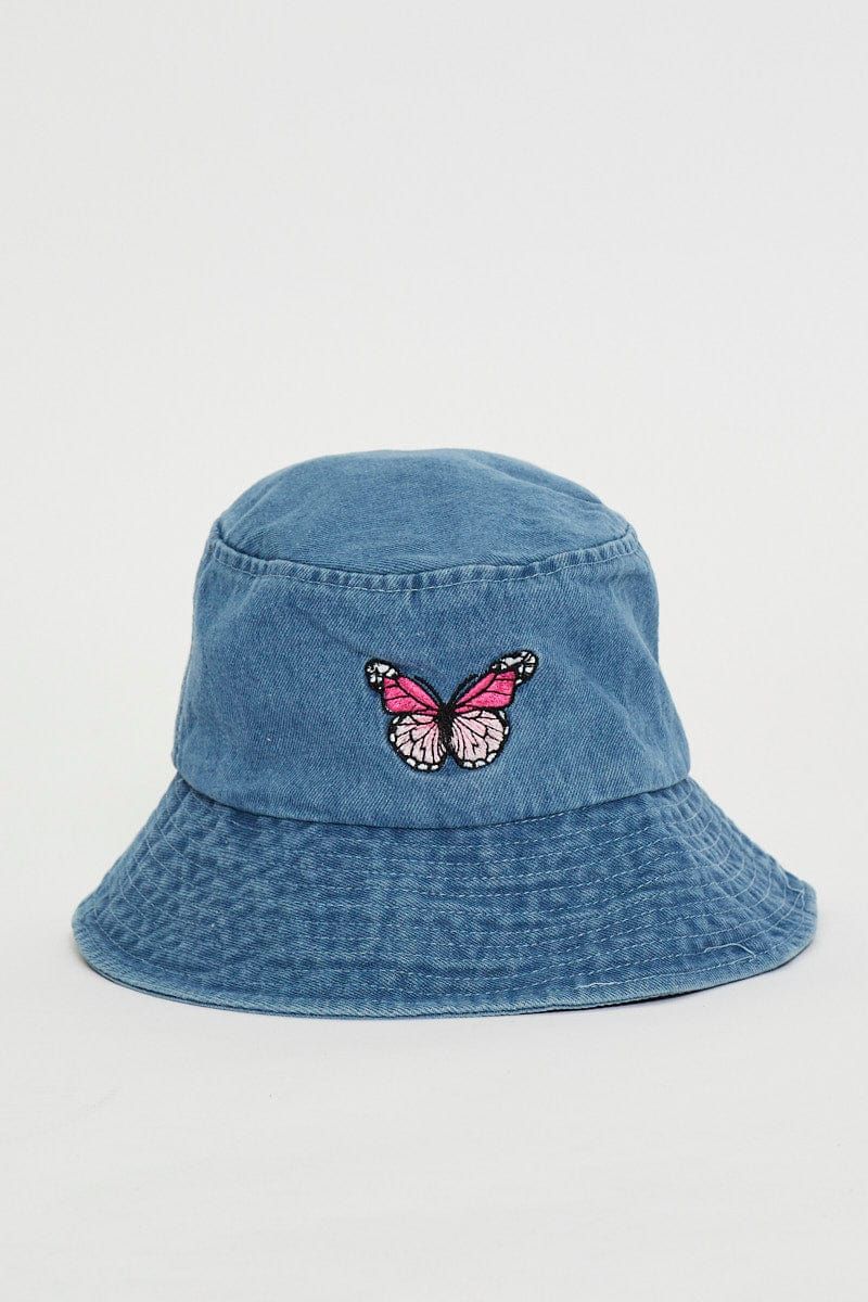 Blue Butterfly Bucket Hat sold by Ally Fashion product image thumbnail 2