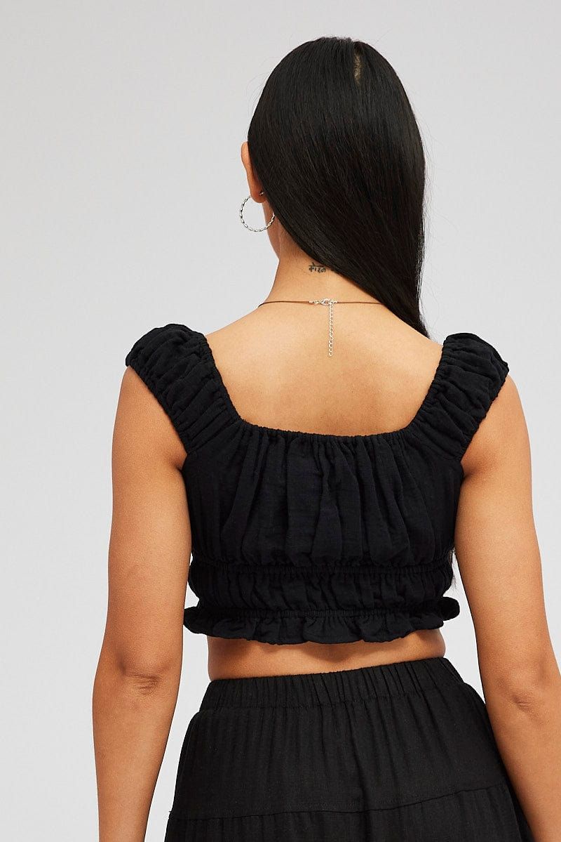 Black Crop Top Short Sleeve sold by Ally Fashion product image thumbnail 5