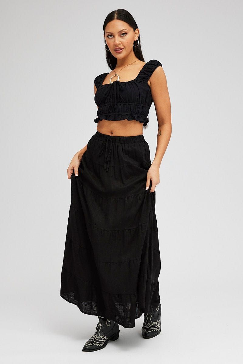 Black Crop Top Short Sleeve sold by Ally Fashion product image thumbnail 2