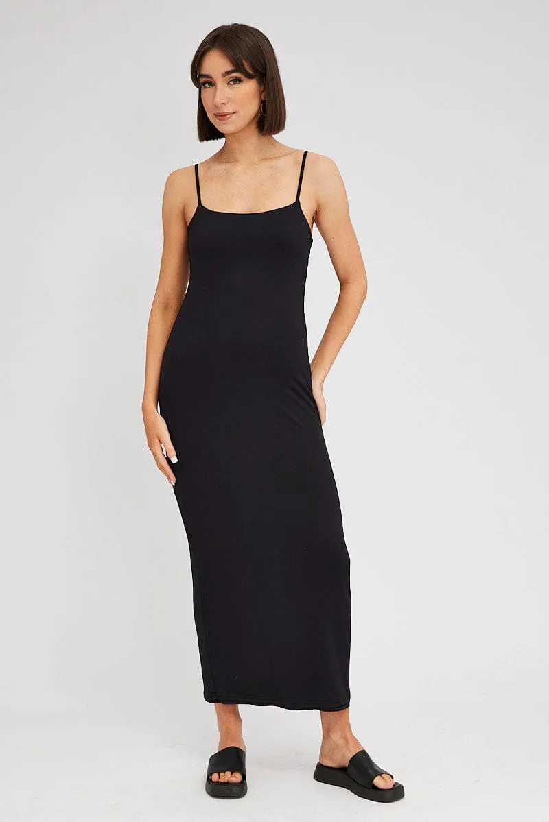 Black Supersoft Maxi Dress Sleeveless sold by Ally Fashion product image thumbnail 3