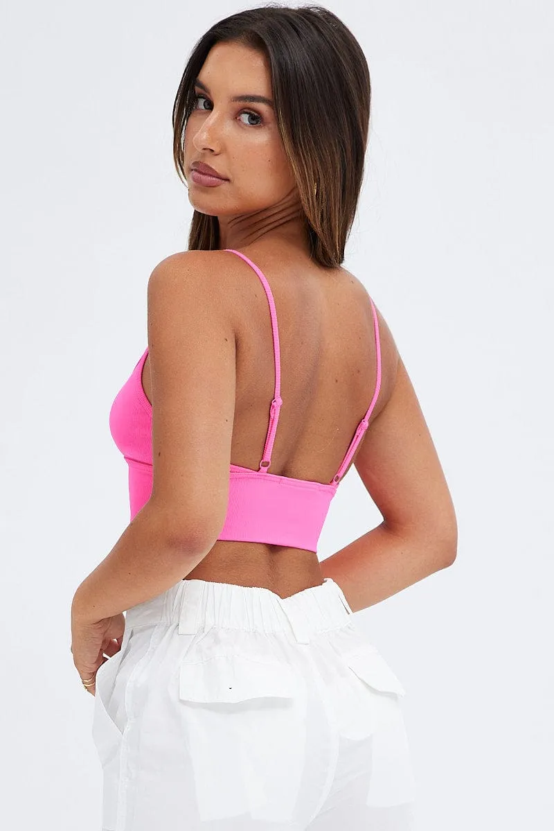 Pink Bralette V neck Seamless sold by Ally Fashion product image thumbnail 5