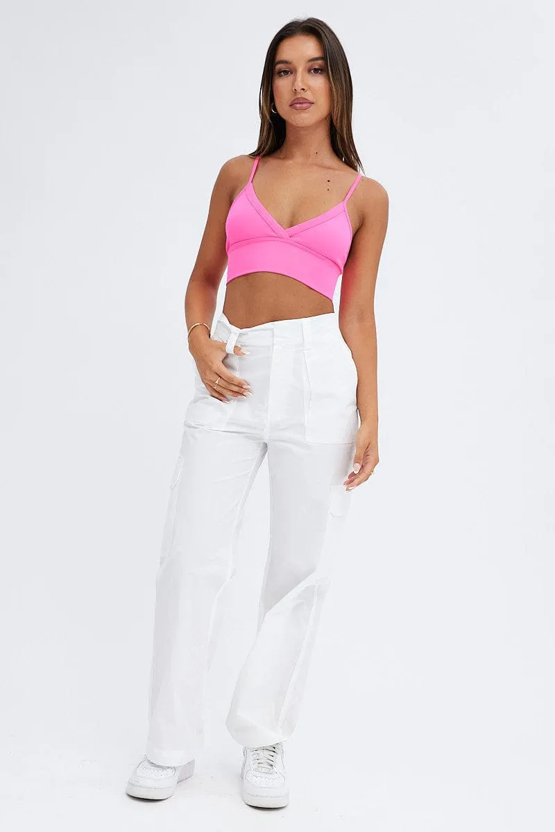 Pink Bralette V neck Seamless sold by Ally Fashion product image thumbnail 2