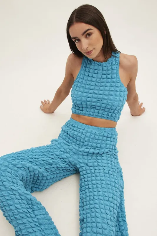 Blue Crop Top sold by Ally Fashion