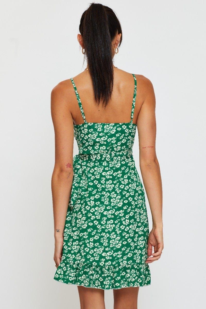 Print Wrap Dress Sleeveless Mini sold by Ally Fashion product image thumbnail 5