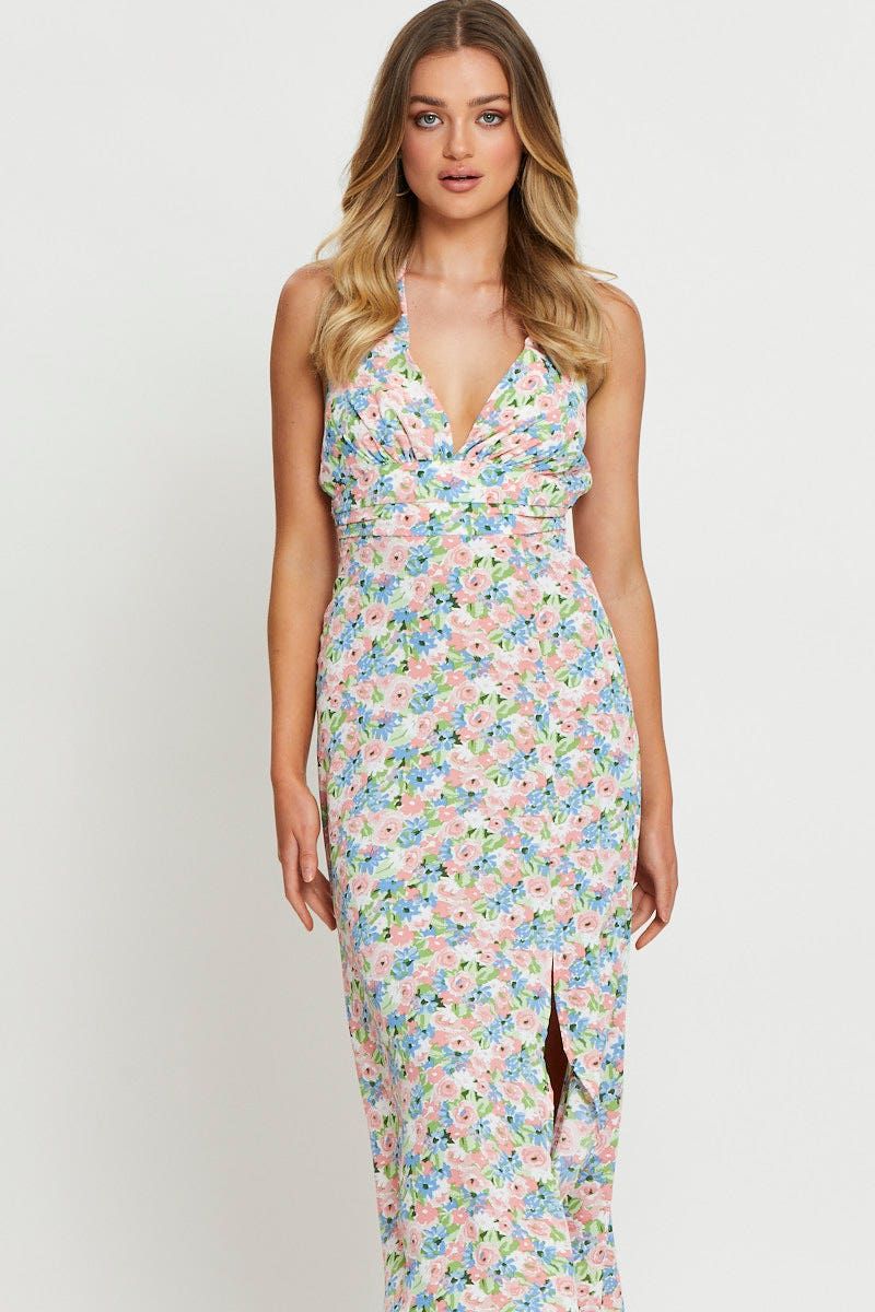 Print Maxi Dress Halter Neck sold by Ally Fashion product image thumbnail 2