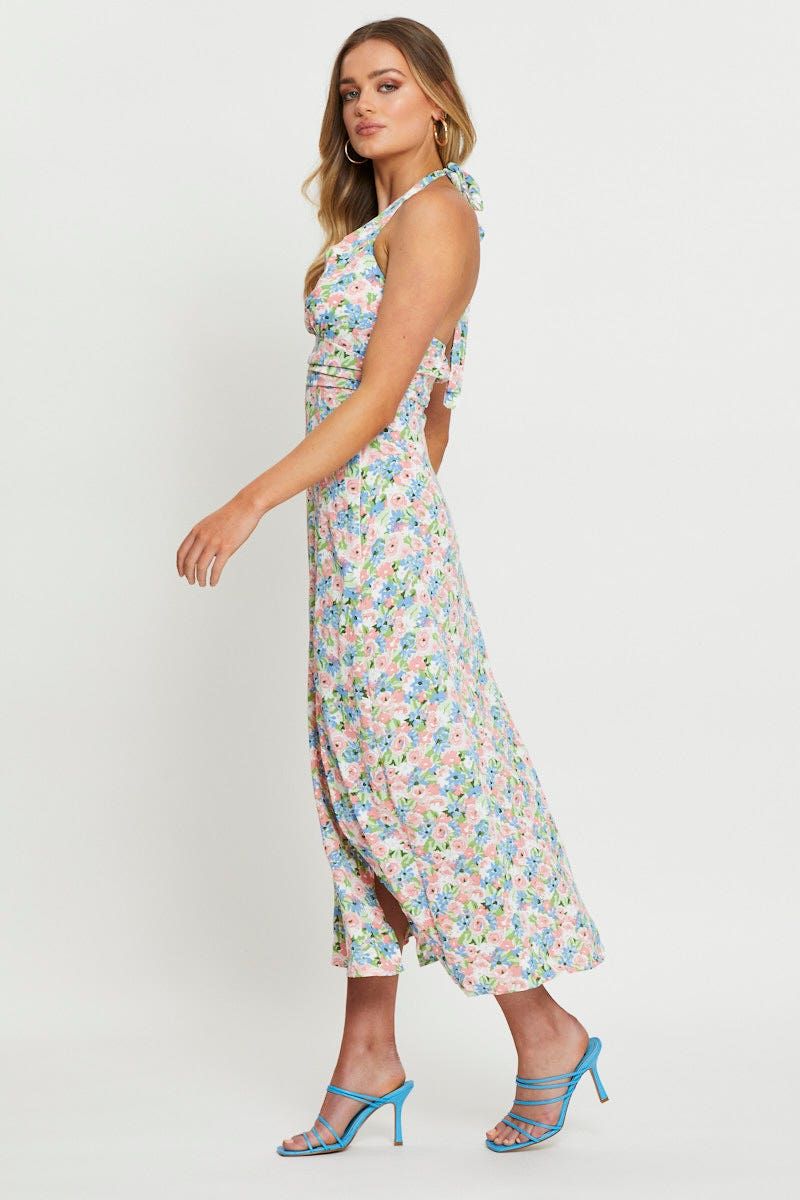 Print Maxi Dress Halter Neck sold by Ally Fashion product image thumbnail 4