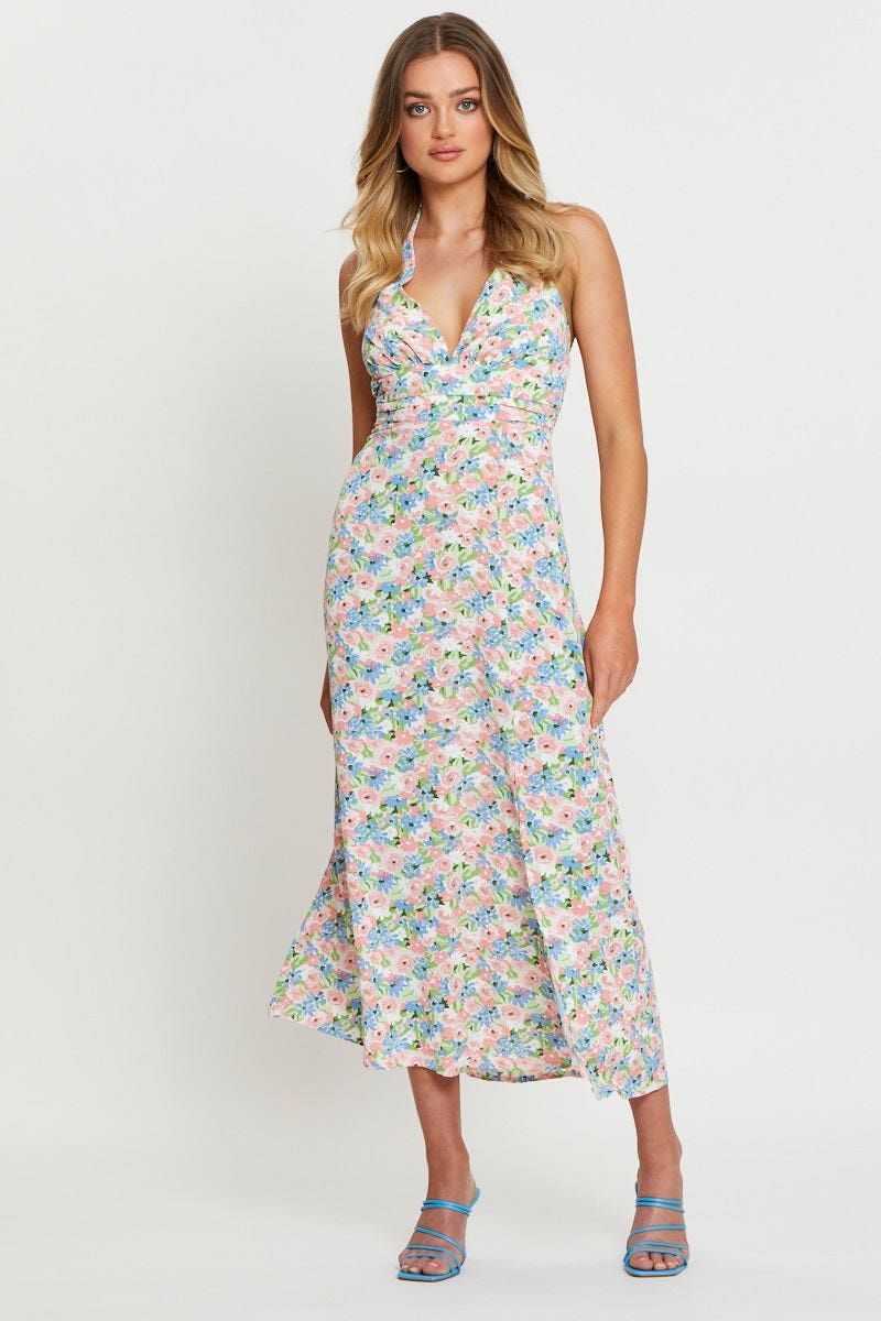 Print Maxi Dress Halter Neck sold by Ally Fashion product image thumbnail 3