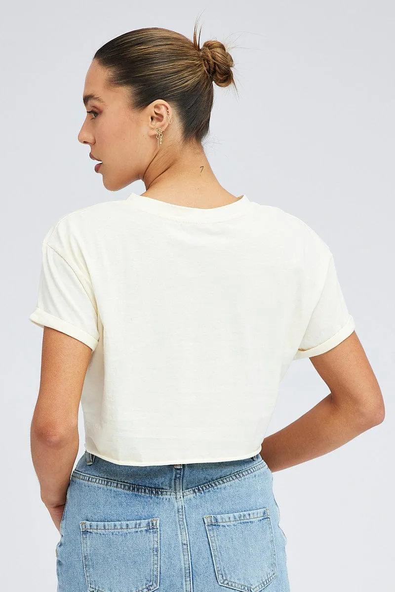 Nude Graphic Eagle Mountains Crop Oversized Tee T-shirt sold by Ally Fashion product image thumbnail 5