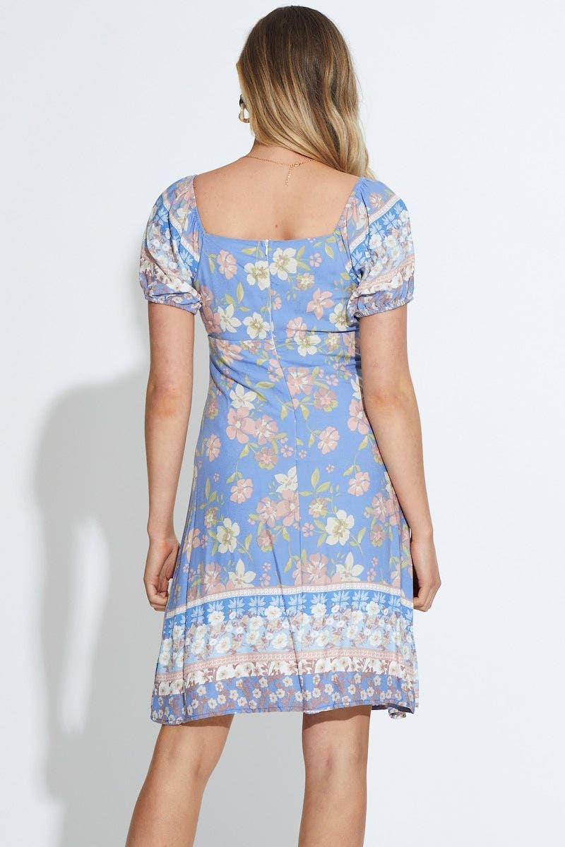 Boho Print Mini Dress Short Sleeve sold by Ally Fashion product image thumbnail 4