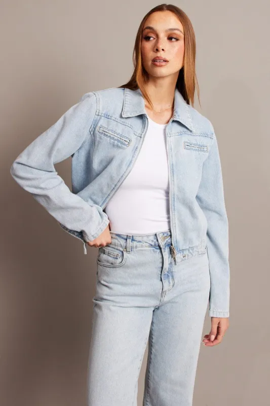 Denim Denim Jacket Long Sleeve sold by Ally Fashion