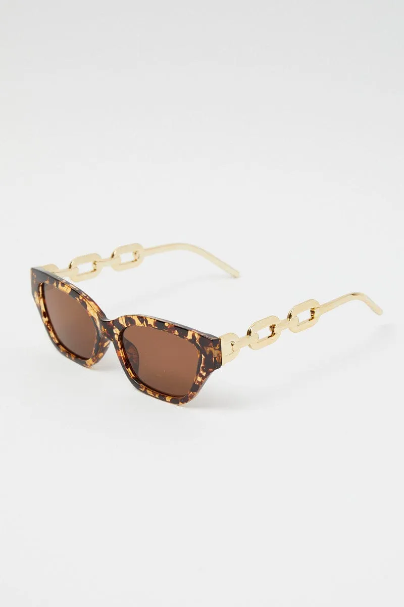 Brown Animal Print Fashion Sunglasses sold by Ally Fashion product image thumbnail 5