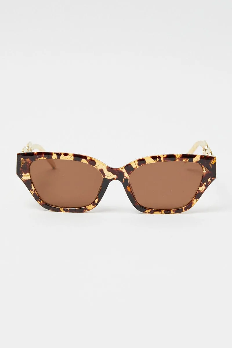 Brown Animal Print Fashion Sunglasses sold by Ally Fashion product image thumbnail 2