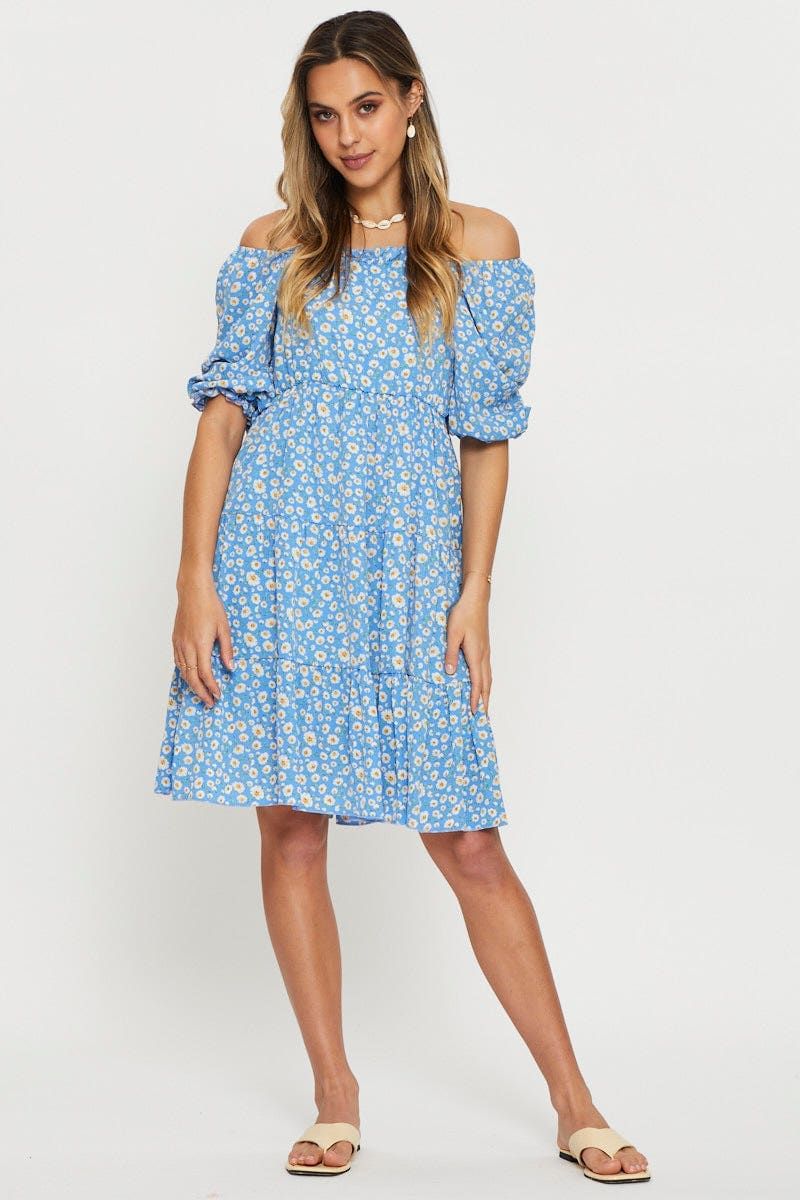 Print Mini Dress Off Shoulder sold by Ally Fashion product image thumbnail 2