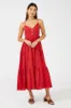 Red Maxi Dress Sleeveless V-Neck sold by Ally Fashion