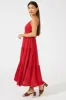 Red Maxi Dress Sleeveless V-Neck sold by Ally Fashion