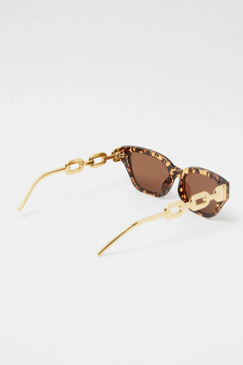 Brown Animal Print Fashion Sunglasses sold by Ally Fashion product image thumbnail 4