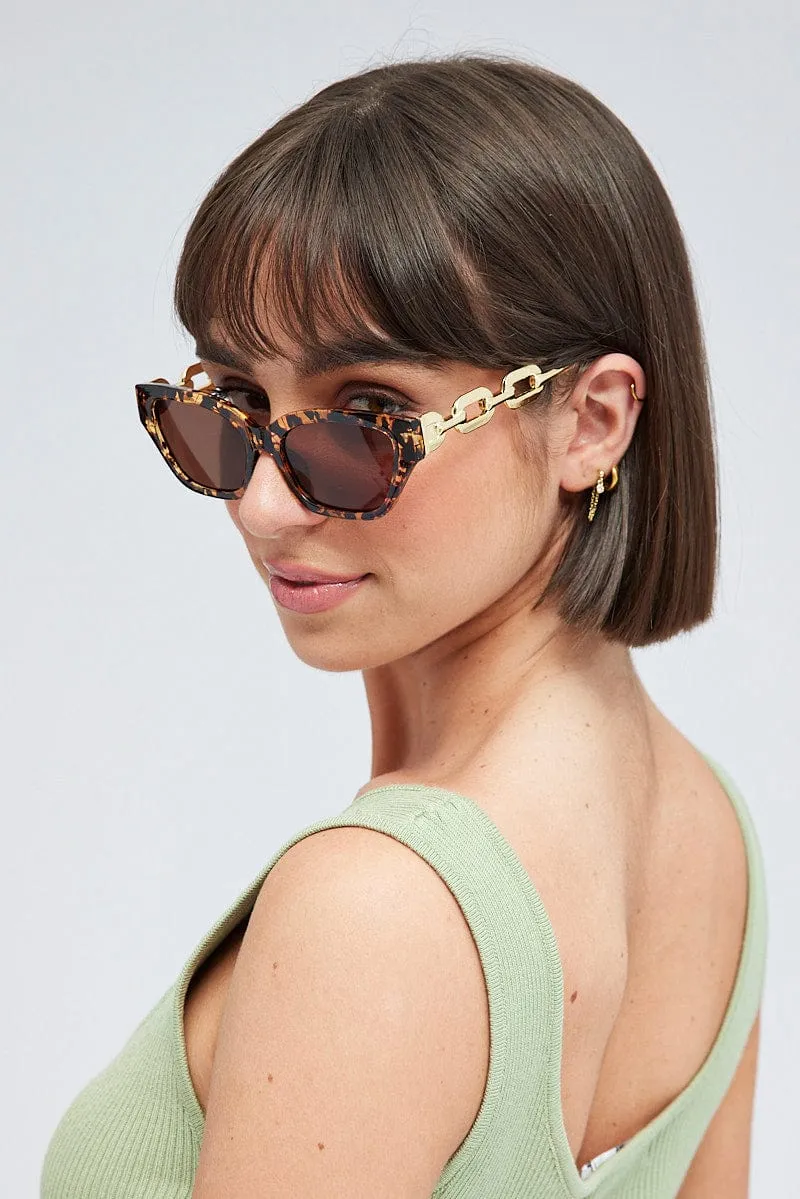 Brown Animal Print Fashion Sunglasses sold by Ally Fashion