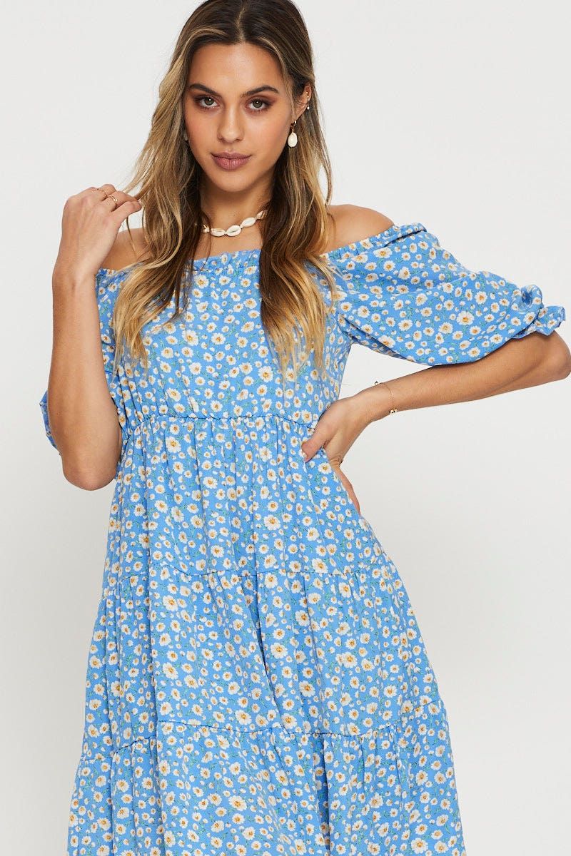 Print Mini Dress Off Shoulder sold by Ally Fashion product image thumbnail 5