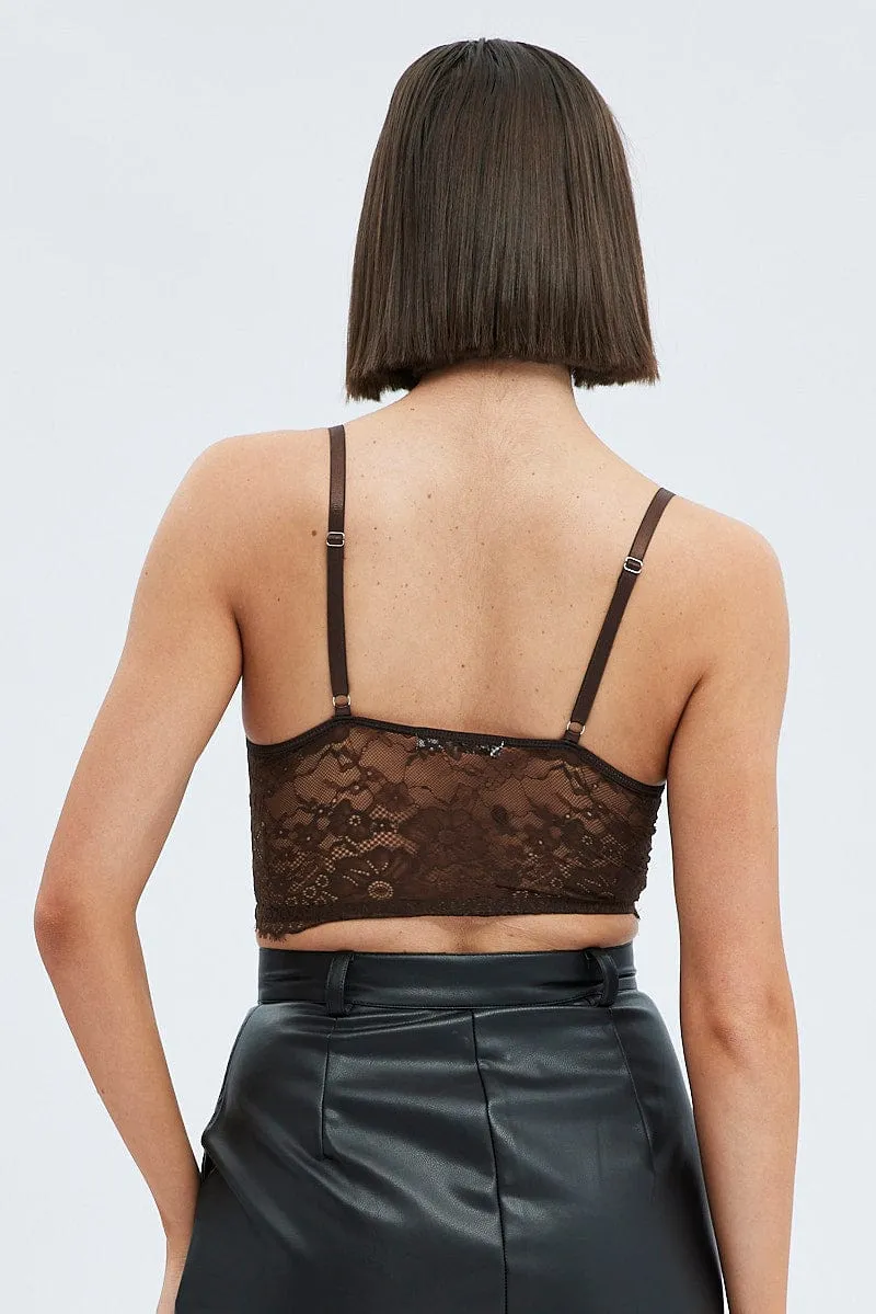 Brown Lace Corset Top sold by Ally Fashion product image thumbnail 5