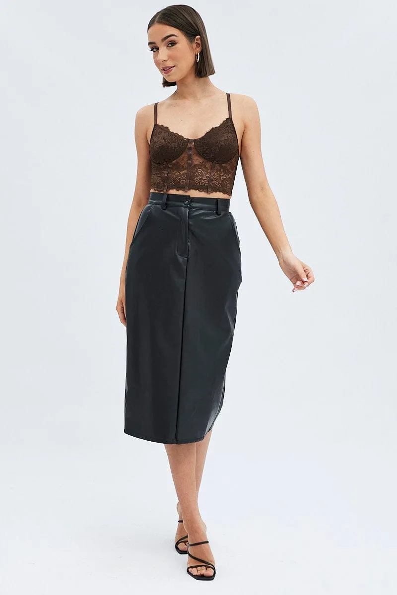 Brown Lace Corset Top sold by Ally Fashion product image thumbnail 2