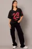Black Sports Tee Short Sleeve sold by Ally Fashion
