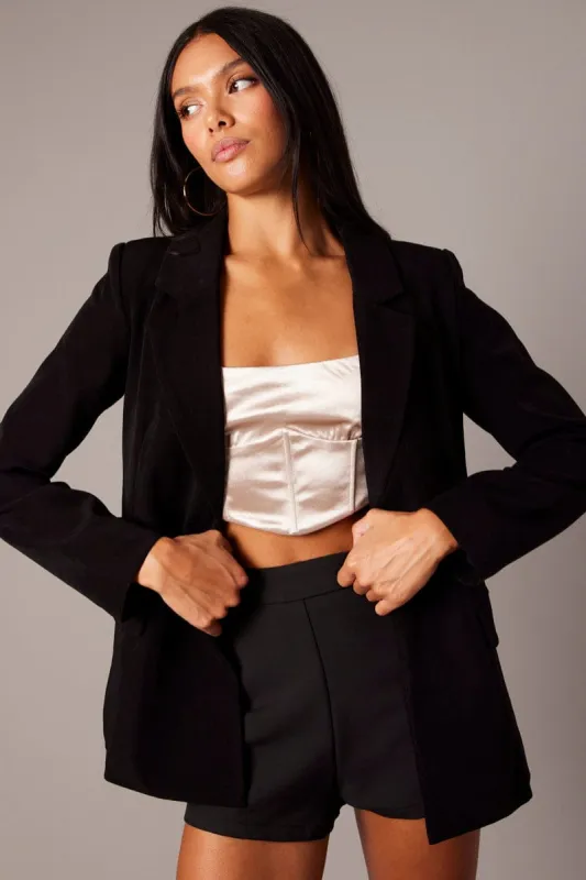 Black Smart Blazer sold by Ally Fashion