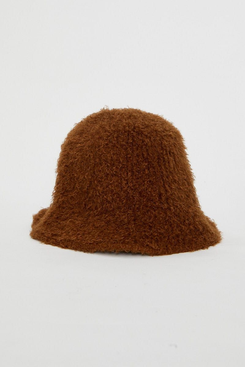 Brown Fuzzy Bucket Hat sold by Ally Fashion product image thumbnail 2